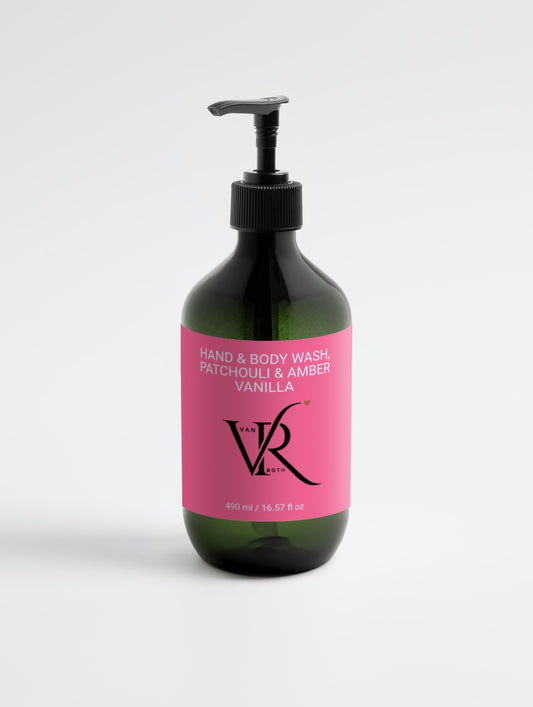 Hand and body soap, Patchouli & Amber Vanilla